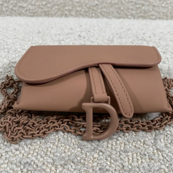 Authentic Pre-Owned Christian Dior Leather Saddle Nano Matte Dusty Rose - Picture 2 of 16